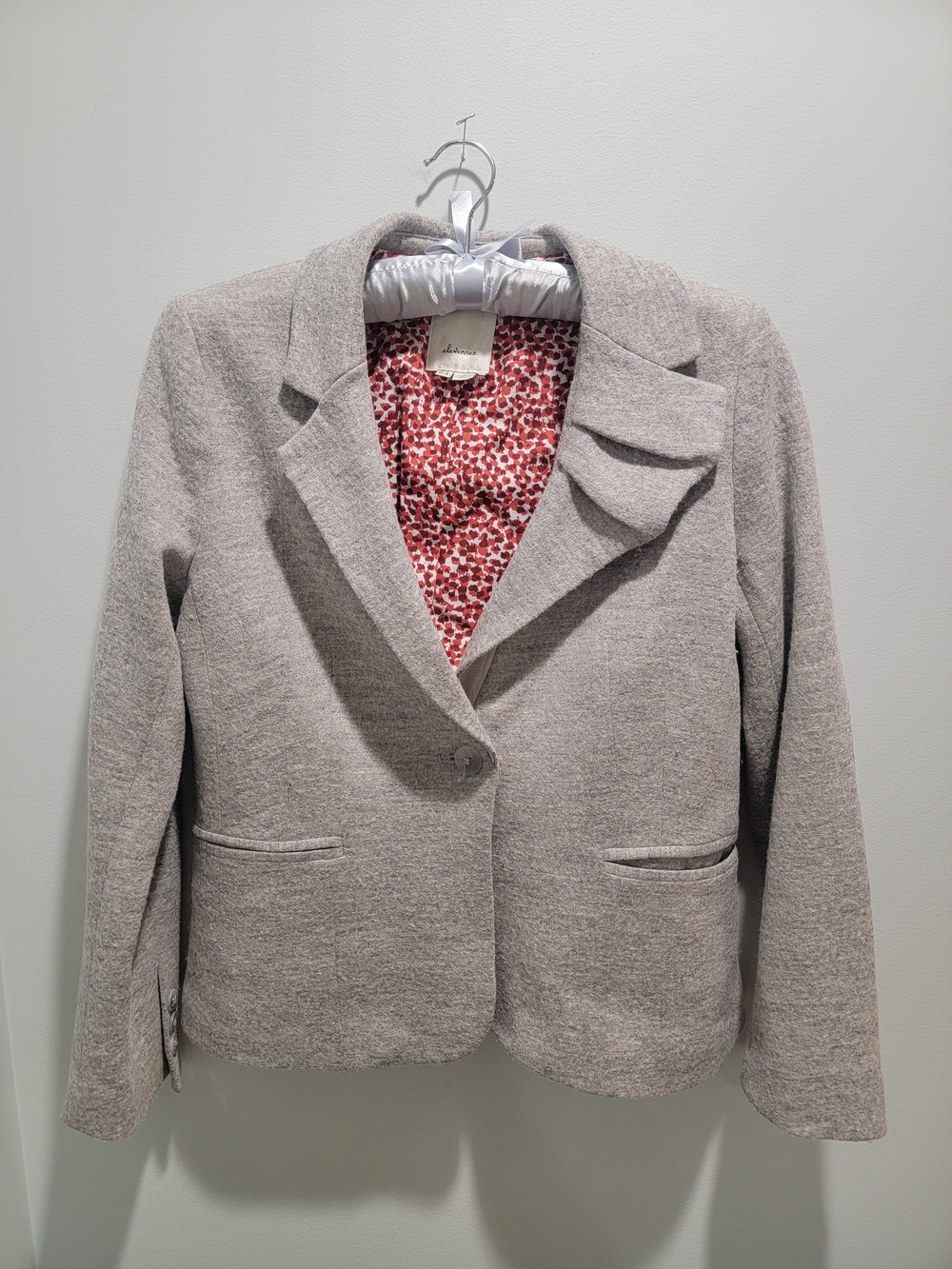Women's Light Gray Uniquely Tailored Blazer By Elevenses For Anthropologie
